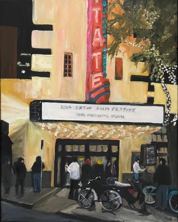 Marquee Glow at State Theater by artist Mozelle Marks